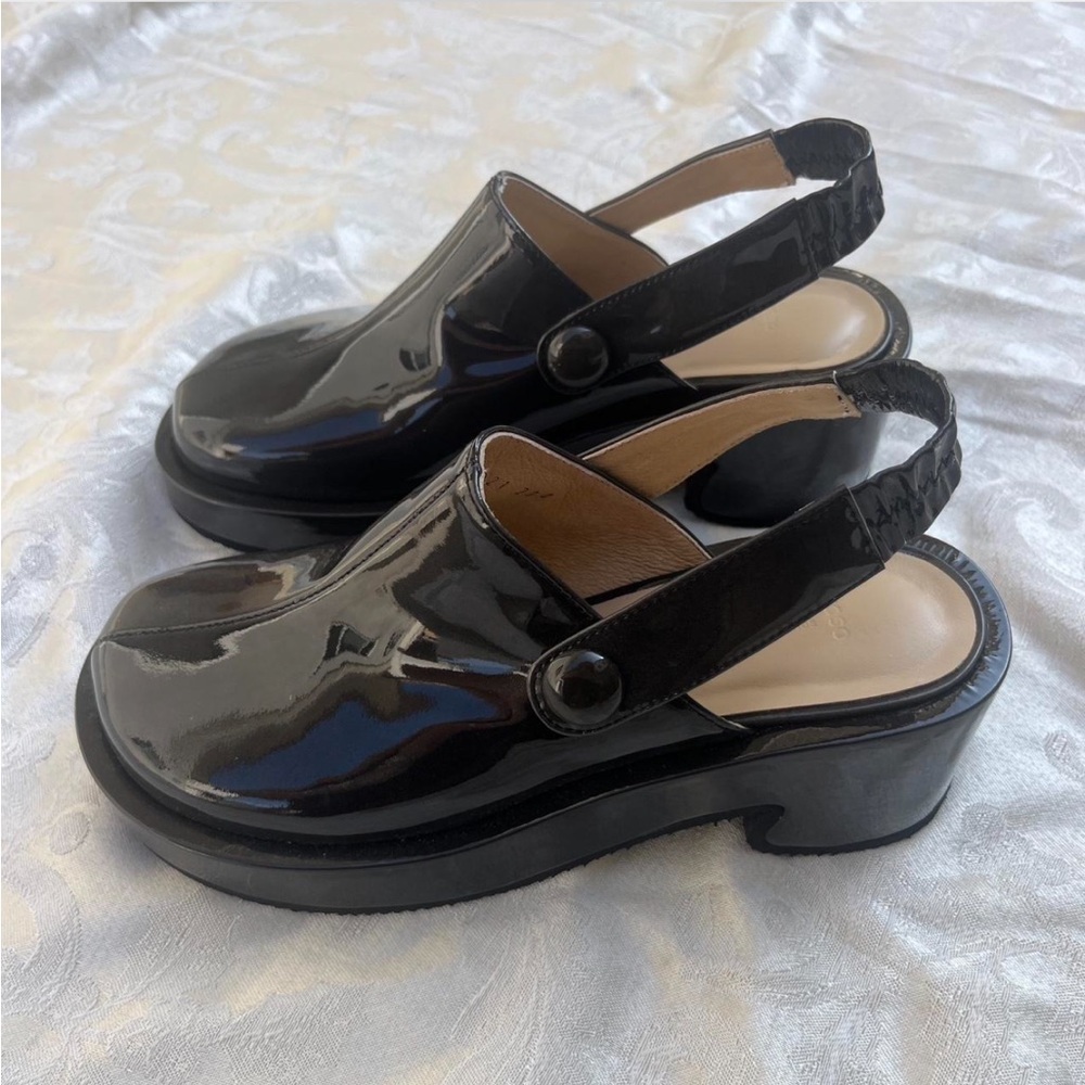 Women's Gray Platform Slingback Clogs - image 2